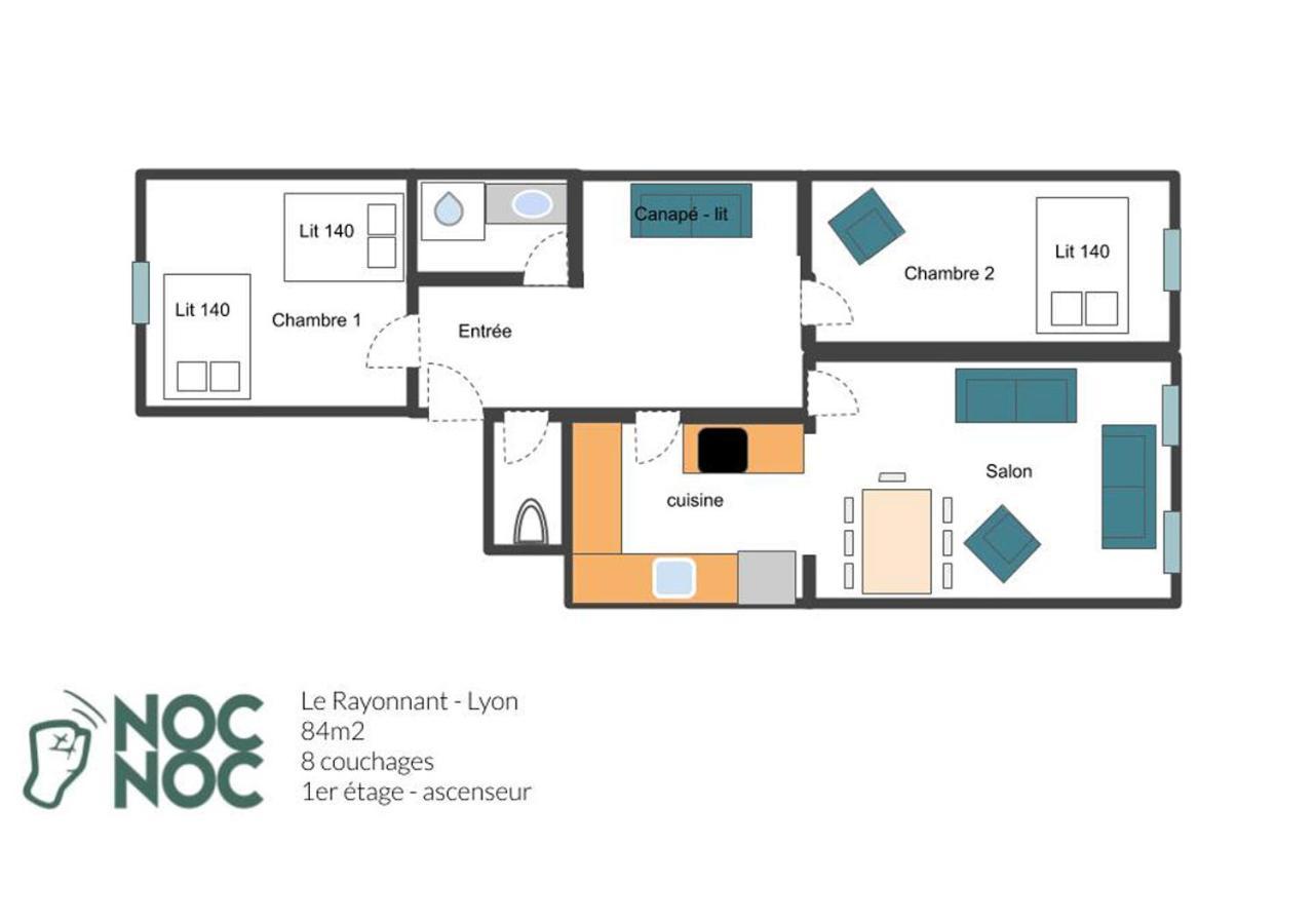 Apartamento Nocnoc - Le Rayonnant Lyon Exterior foto